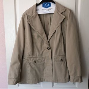 Eddie Bauer tan cotton blazer